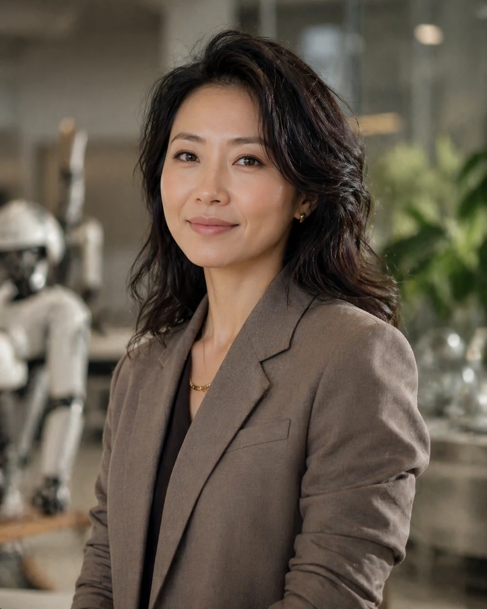 Portrait of Dr. Mei Tanaka, director of research and systems at RF.